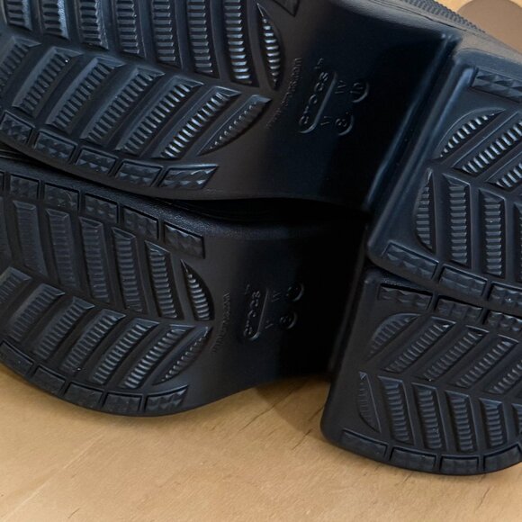NWT CROCS Black Siren Clog Shoes High Platform Women's Size 10 New - Picture 10 of 16